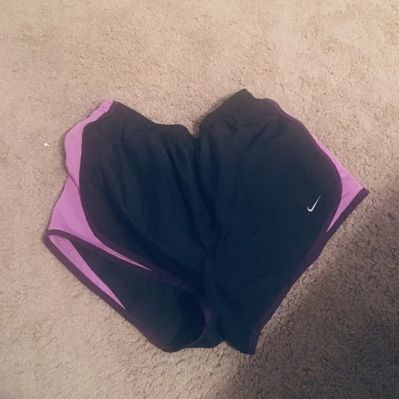 black and purple nike shorts